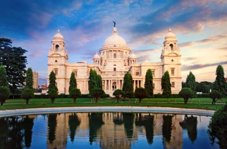 Victoria Memorial in Kolkata by twilight, India